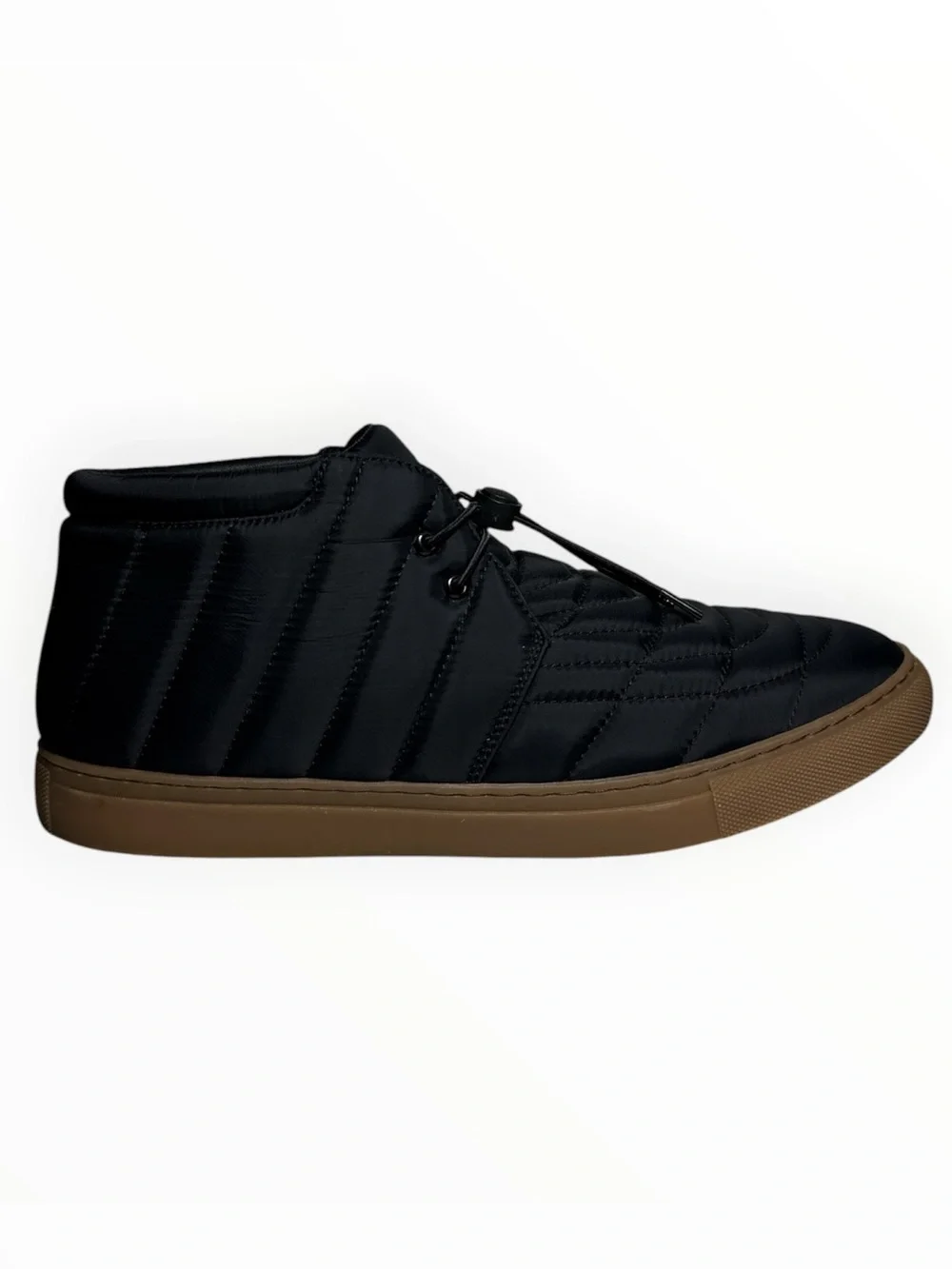 Alfani Tucker Men’s Quilted Chukka Boots Black Gum Sole Memory Foam 11.5M